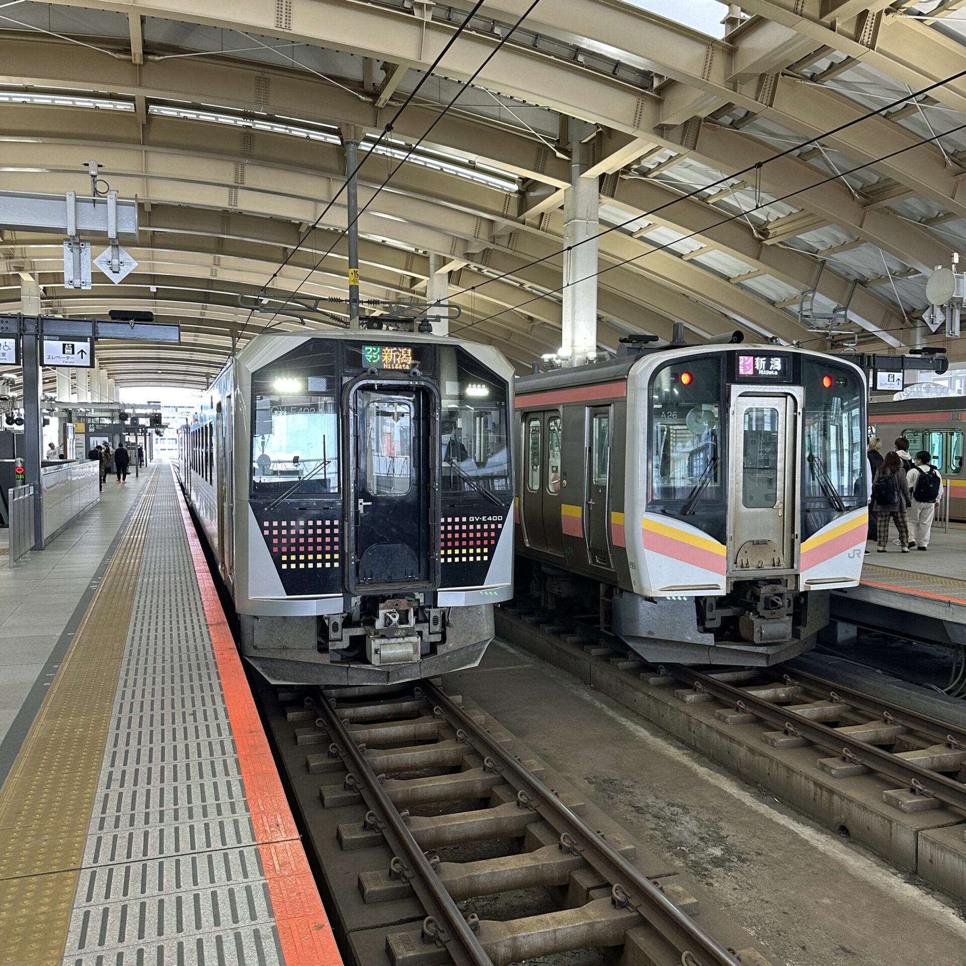 在来線列車新潟駅にて